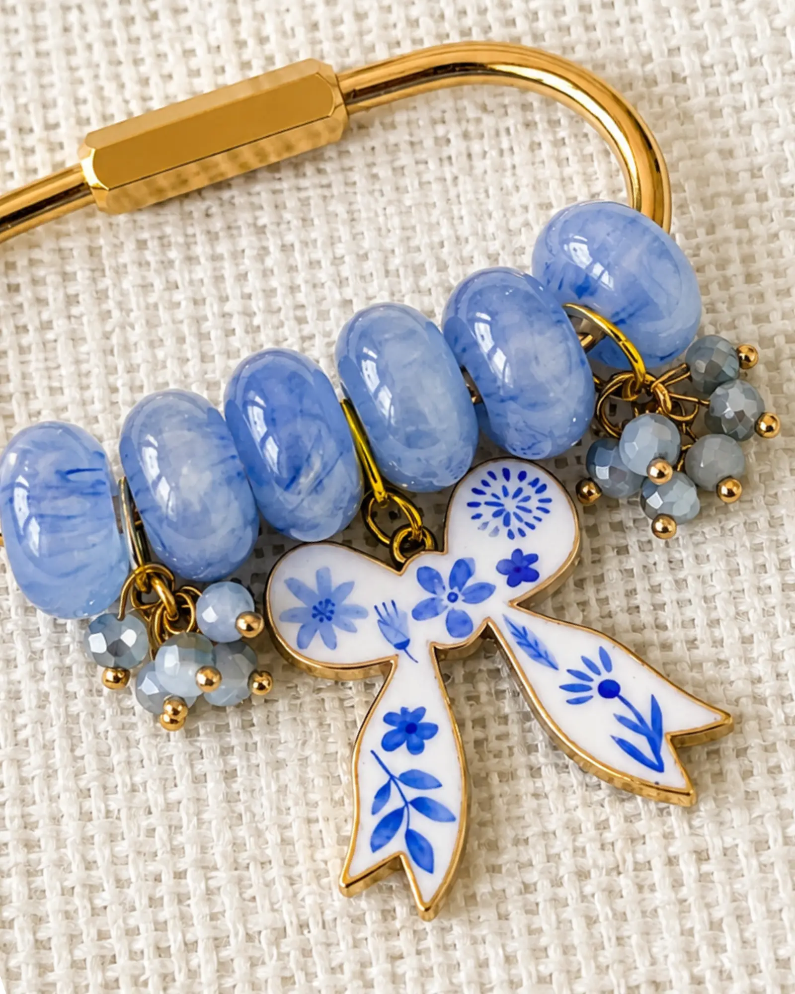Blue Bow Bag Charm
