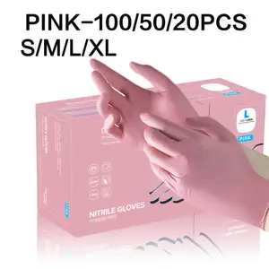 Nitrile Gloves Set of 100/50/20, Durable Cleaning Gloves, Suitable for Kitchen Cleaning Hotel Home Use Outdoor Multi-Purpose Tools S/m/l/xl Sizes