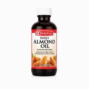 De La Cruz Sweet Almond Oil 2oz – Moisturizing Almond Oil for Skin, Hair & Scalp Care, Softening Dry Skin & Hair Treatment
