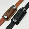 Leather Knife Case, Lightweight Foldable Knife Sheath, Knife Holder for Belt, Multifunctional Outdoor Sports Accessories, Portable Tool Accessories, Survival Gear, Camping Tools,Outdoor Survival Supplies, Survival Equipment Set,Black/Brown