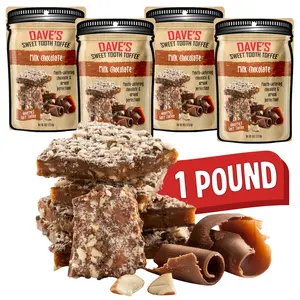 Classic Chocolate Almond Toffee - 1 Pound - Dave's Sweet Tooth