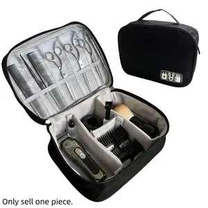 Professional barber tool storage bag-barber storage bag with zipper compartment, portable barber tool sorting bag, suitable for scissors and hair care products-suitable for barbershops and travel.