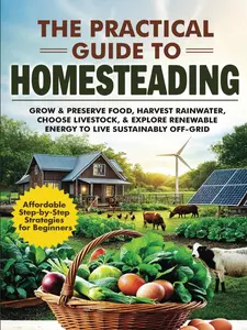 The Practical Guide to Homesteading: Affordable Step-by-Step Strategies for Beginners—Grow & Preserve Food, Harvest Rainwater, Choose Livestock, Explore Renewable Energy, & Live Sustainably Off-Grid Paperback – January 10, 2025
