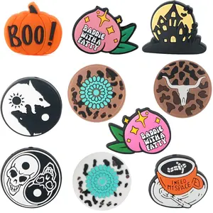 Silicone Beads, 6 Counts/set Cute Pumpkin & Peach & Coffee Cup & Castle Design Beads, DIY Jewelry Making Accessories for Bracelet & Necklace