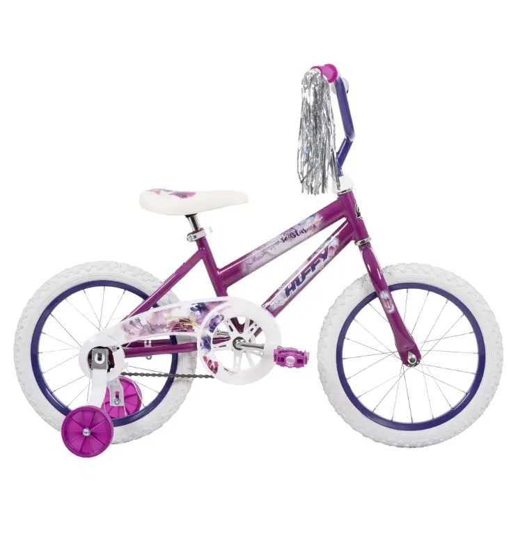 Huffy 16" Sea Star Kids' Bike, Fits Riders 42" - 48", Purple, Youth, Girls