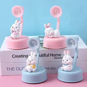 Rumilife Bunny Night Light-Random Cute Bunny Mini Desk Lamp - Adorable Animal Decorative LED Night Light for Bedroom & Office