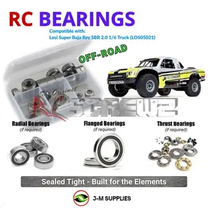 RCScrewZ Rubber Shielded Bearings los123r for Losi Super Baja Rey SBR 2.0 1/6 Truck (LOS05021) | SET
