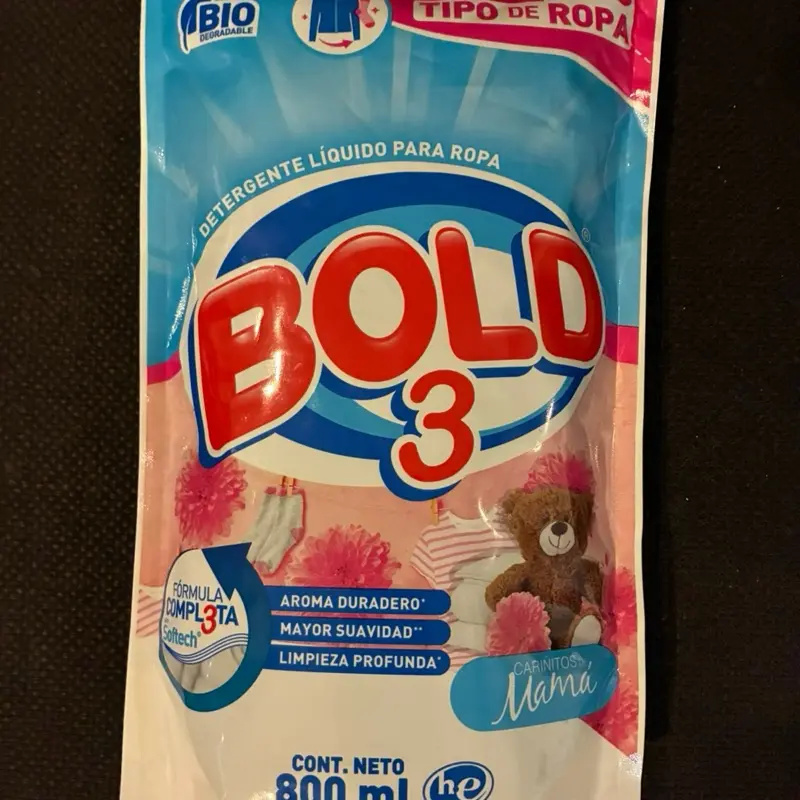 Bold3 liquid laundry detergent