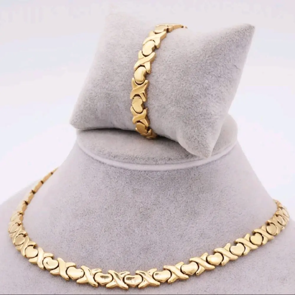 Stainless Steel XO Necklace or full Set for Women Stainless Steel XO Necklace or full Set for Women