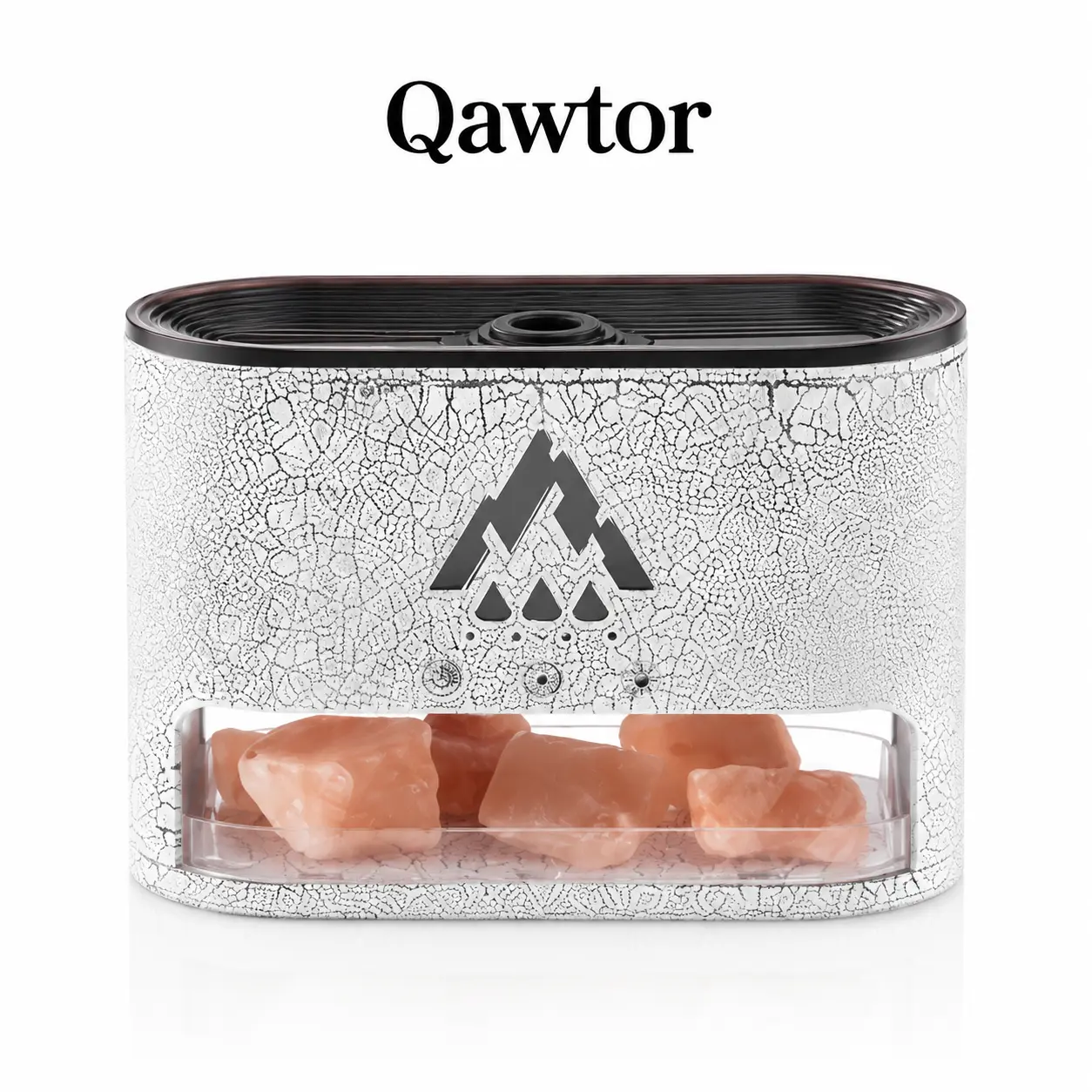 Qawtor 250ml 3-in-1 Cool Mist Humidifier - Essential Oil Diffuser with Himalayan Salt Lamp, Jellyfish Mist, Flame Effect, Color Changing LED Ambient Light for Bedroom, Living Room