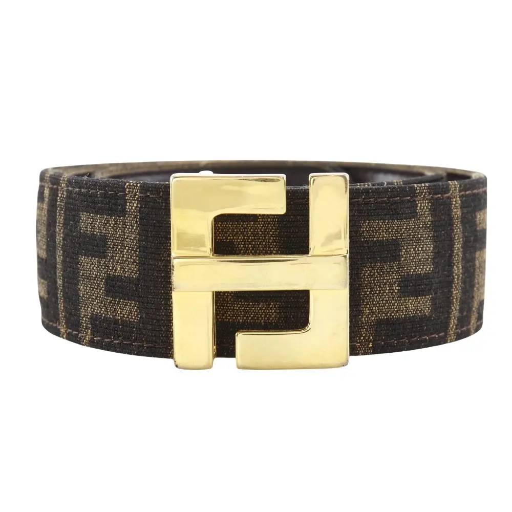 Pre-owned FENDI Nylon Small Leather Goods Zucca Canvas Belt