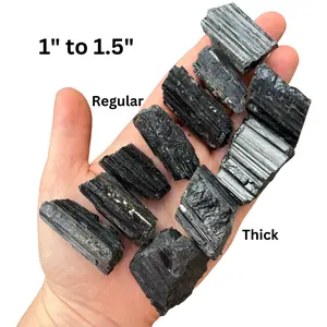 Raw Black Tourmaline Log - Rough Black Tourmaline Stone
