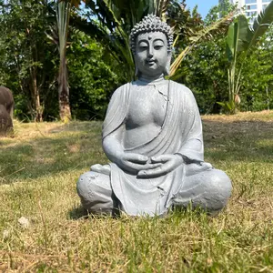 14.96-Inch Meditation Buddha Statue, Resin Sculpture for Outdoor Garden, Patio, Living Room, Restaurant Decor, Religious Decor, Ornaments, Religious Decorations