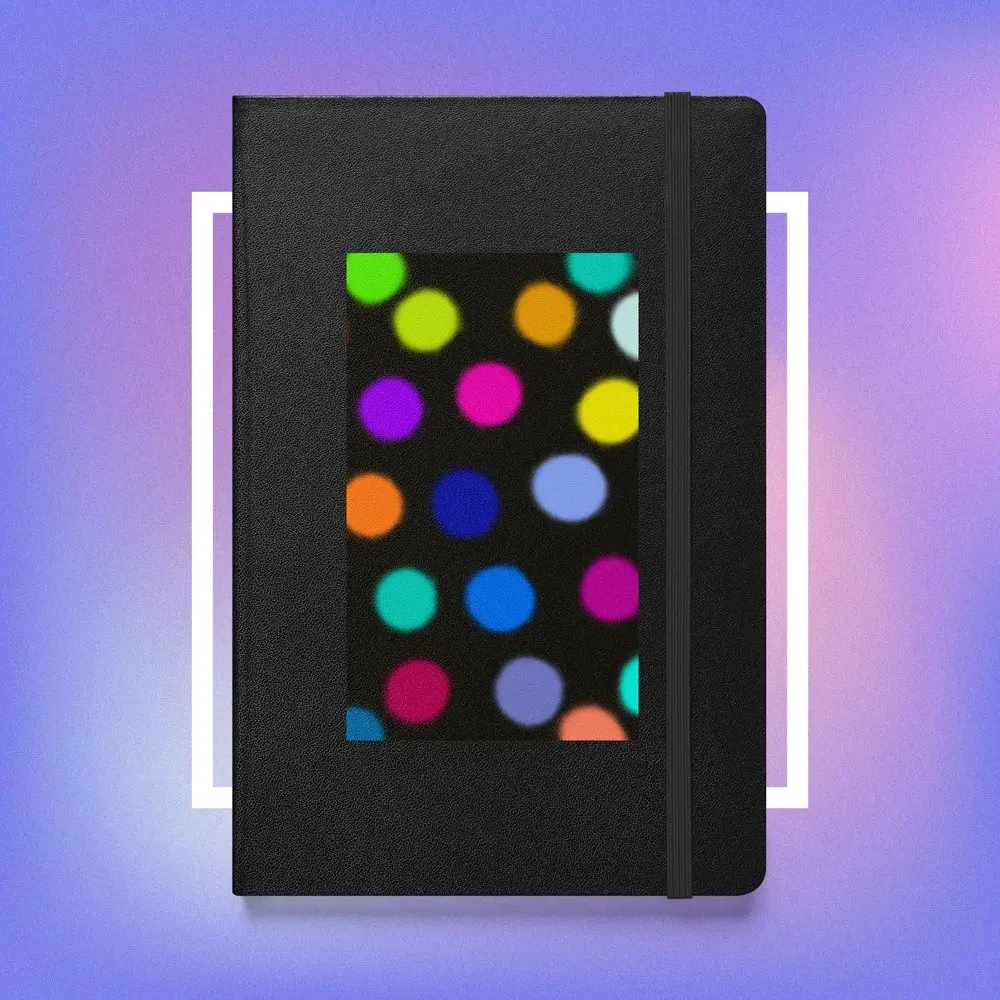 Glow Dots For Days Hardcover bound notebook