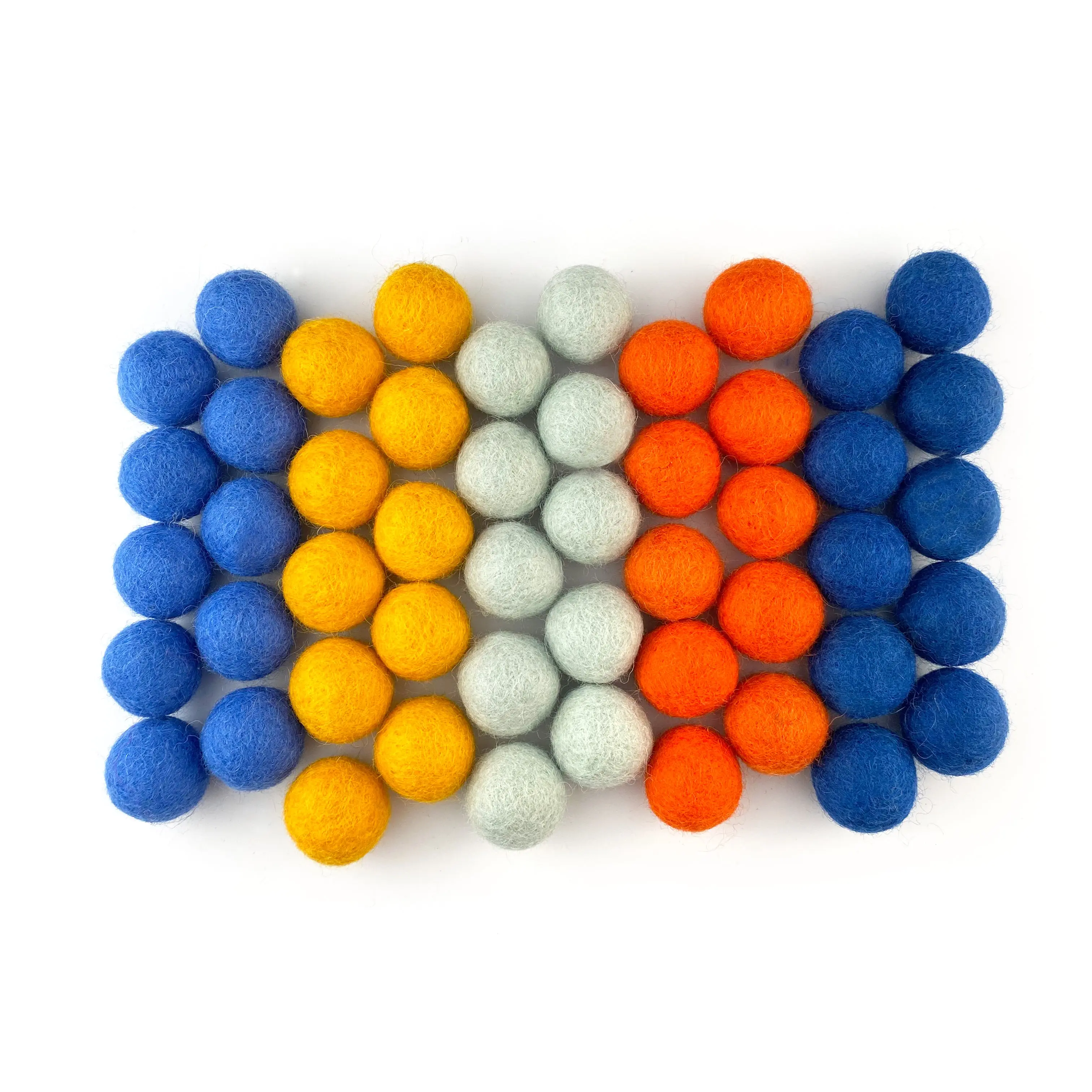 Play Day Wool Felt Balls for Crafts & Sensory Play (50 Pack)