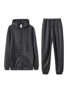 Women'S Casual Solid Color Hoodie & Jogger Set - Stylish Zip-Up Jacket with Two Side Pockets, Comfortable Sweatpants for Spring/Fall, Perfect for Outdoor, Casual Wear|Zipup Jacket|Casual Style