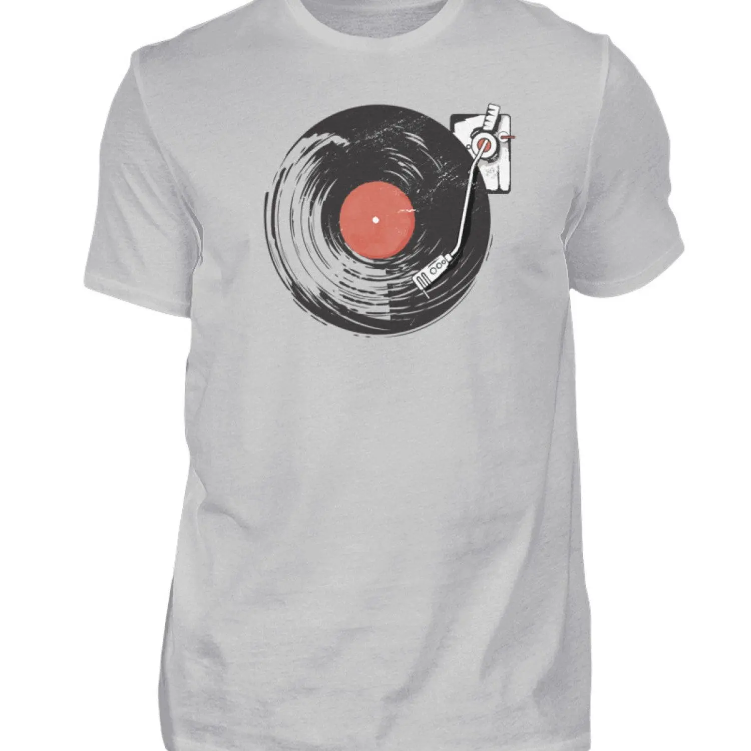 Vinyl T-Shirt Men DJ Graphic Vinyl Records Shirt Man Record Print T-Shirt for Men