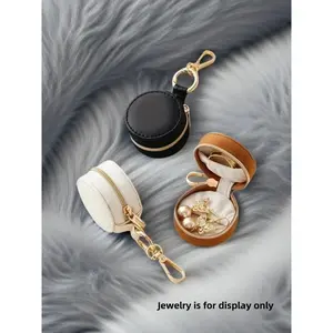 Portable Mini Jewelry Storage Box, Simple Jewelry Box, Travel Jewelry Organizer, Jewelry Display & Organizer for Earrings, Rings, Travel Accessories, Versatile Travel Accessory