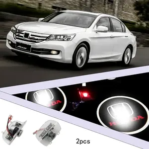 2pcs LED car door welcome lights are suitable for the logo projection lights of the 9th and 10th generation CR-Z CRZ Spirior Elysion Odyssey of Honda Accord. No battery is required and it is compatible with license plates Car Lighting Accessories