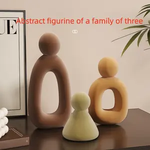 Family Abstract Decorative Piece, Creative Luxury Simple Entryway Foyer Living Room TV Cabinet Ornament, High-End Feel