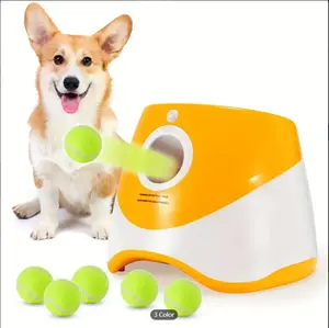 Automatic Tennis Ball Launcher Outdoor Pet Automatic Tennis Ball Launcher - Dog Training Toys - Interactive Pet Toy for Fetch Training and Exercise