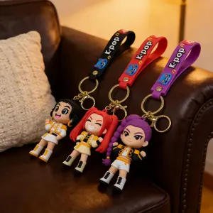 KPop Hunter Girl-Inspired Keychain Pendant – Cute Cartoon Anime Bag Charm | High-Quality Backpack Accessory Valentine's Day gifts | Gift for Kids & Students