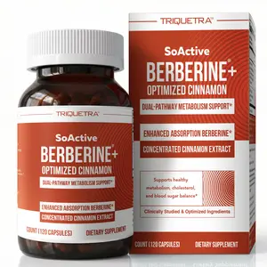 SoActive Berberine+ | Berbervis Berberine & Cinnulin PF Cinnamon 550mg | Dual Pathway Metabolic Support | Optimized Absorption Formula | Vegan | 120 Capsules