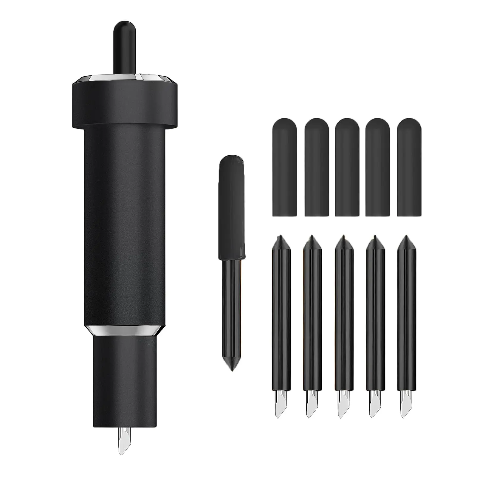 Deep Cut Blade for Cricut Maker 3/Maker/Explore 3/Air 2/Air/One/Venture,60° Deep Point Blade and Housing for Cutting Metallic Genuine Leather Craft EVA Foam Aluminum Foil Magnetic Sheet（1 blade holder+6 blade head）