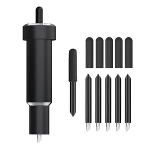 Deep Cut Blade for Cricut Maker 3/Maker/Explore 3/Air 2/Air/One/Venture,60° Deep Point Blade and Housing for Cutting Metallic Genuine Leather Craft EVA Foam Aluminum Foil Magnetic Sheet（1 blade holder+6 blade head）