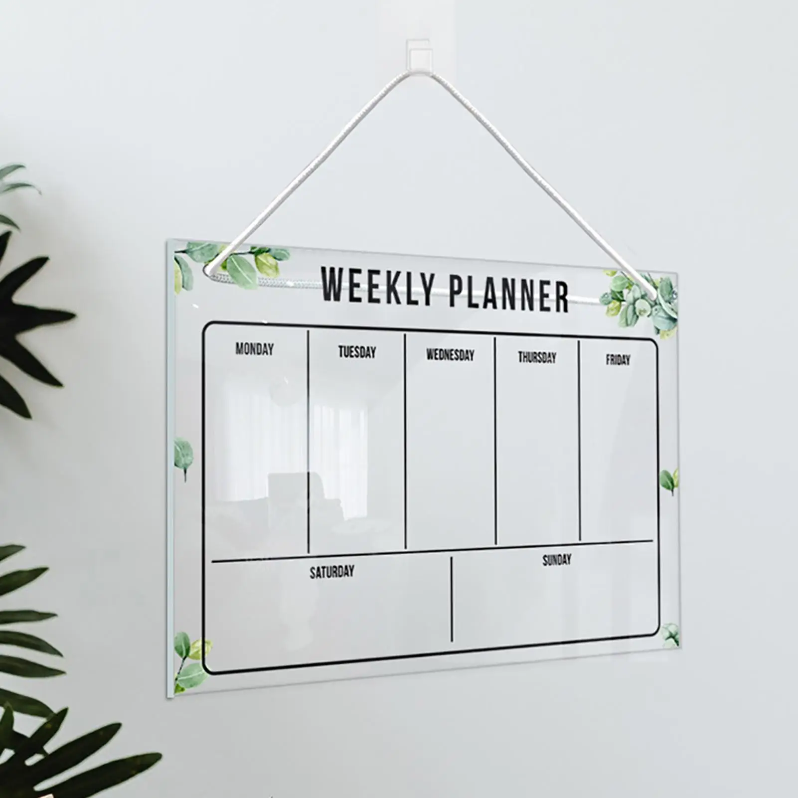Weekly & Monthly Planner Wall Hanging Display Board, Erasable Multi-function Planner Writing Board Set, Office Stationery & Supplies