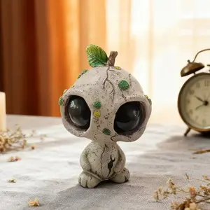 New Cartoon Decoration Figurine, Statue, Creative Home Decor Alien Big Eye Resin Ornament, Unique Home Accessories, Stylish Room Decoration