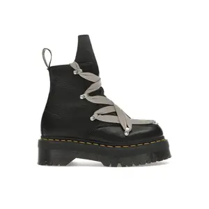 Dr. Martens Women's 1460 Quad Leather Sole Pentagram Jumbo Lace Boot Rick Owens Black, from StockX