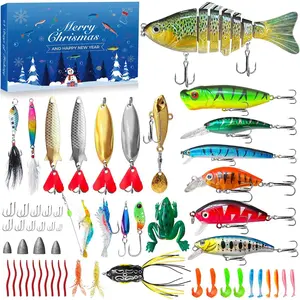 Advent Calendar 2025 Fishing Lure,Lifelike Multi Jointed Swimbait,Suitable For Adult Men Teen Boys, Christmas Surprise Fishing Bait Gift - 2025 Christmas Countdown 24 Days Surprise Gift