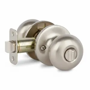 Bedford Privacy Door Knob, Satin Nickel