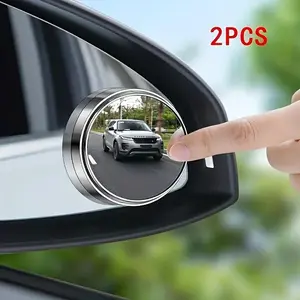 Blind Spot Mirror, 2" Round HD Glass Frameless Convex Rear View Mirrors Exterior Accessories for Car SUV and Trucks, Pack of 2