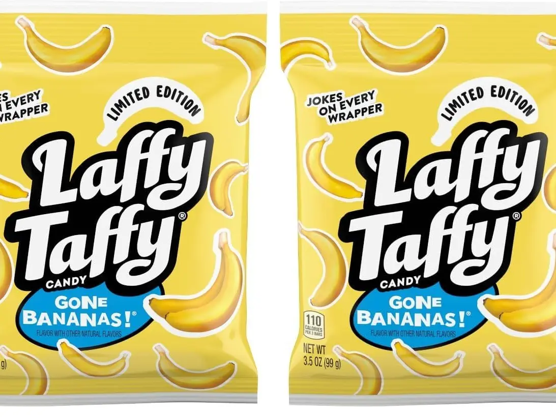 Mini Bar Bag,Banana,Chewy Taffy Candy,3.5 oz,(Pack of 2)