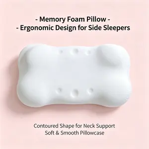 Cloud Pillow - Ergonomic Cervical Pillow +Dual-Height Memory Foam for Side Back & Stomach Sleepers Best Pillow