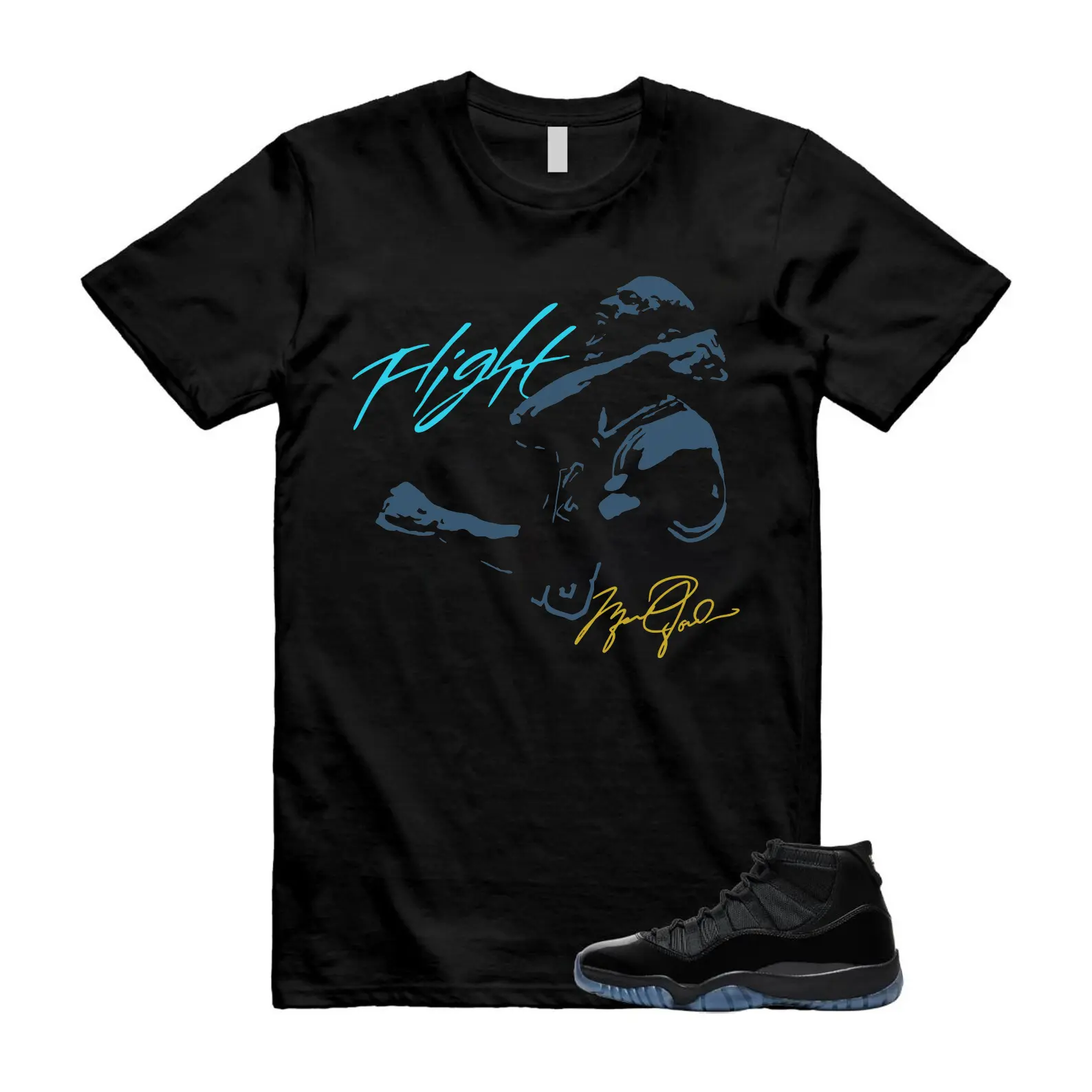 AJ11 Gamma Blue Matching Shirt, MJ GOAT Graphic Tee, Rap HipHop Unisex T-Shirt, Gift For Women and Men, Best Gift