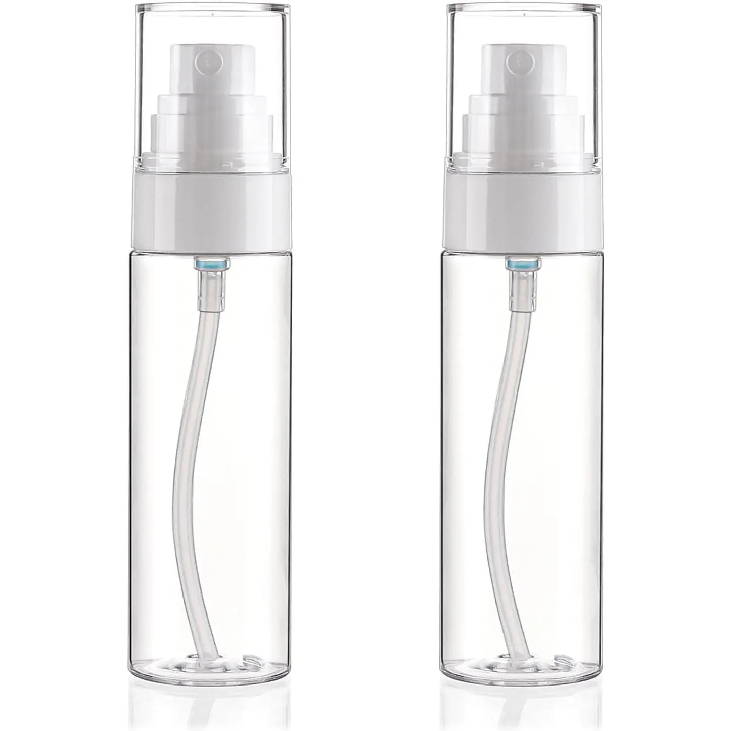 Fine Mist Spray Bottle Plastic Spray Bottles 3.4oz/100ml 2Pack Makeup Setting Spray Bottle ,Perfume,Essential Canister Organiser