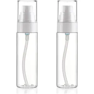 Fine Mist Spray Bottle Plastic Spray Bottles 3.4oz/100ml 2Pack Makeup Setting Spray Bottle ,Perfume,Essential Canister Organiser