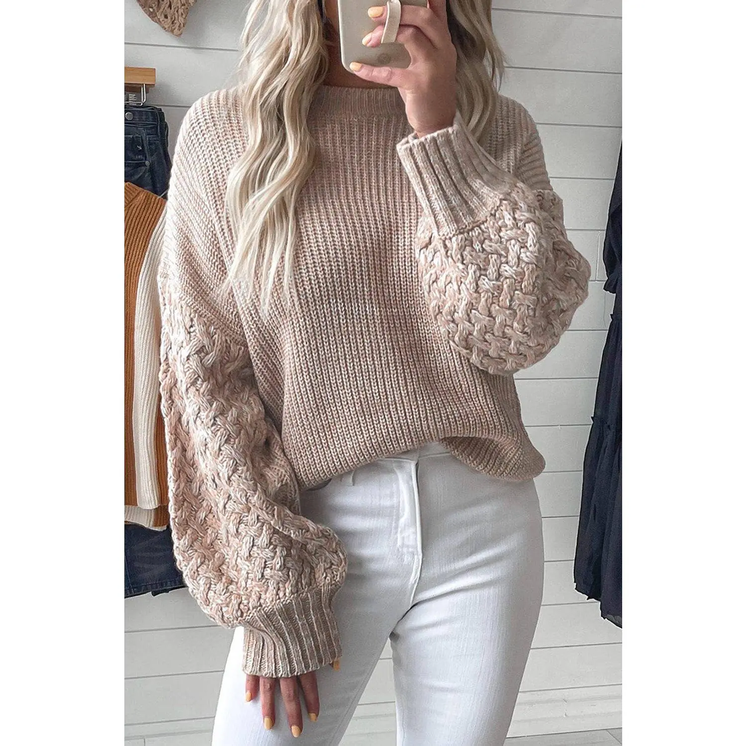 Madelynne Chunky Knit Sweater | Parchment