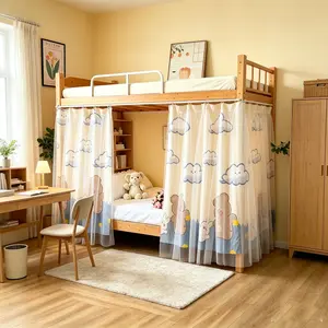 SEMMDA Students Dorm Bunk Bed Curtain Home Privacy Bed Shading Curtain Net Bed Cloth Dustproof Blackout Bed Canopy Bedding Curtain Students Dormitory Tent Lightproof Cloth Bedding Canopy Spread Curtain