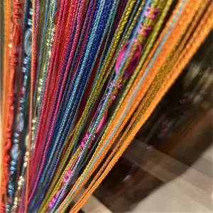 corative Door String Curtain Beads Wall Panel Fringe Window Room Divider Blind for Wedding Coffee House Parts Door Divider Beads Tassel Screen Decoration (Colorfull 25)