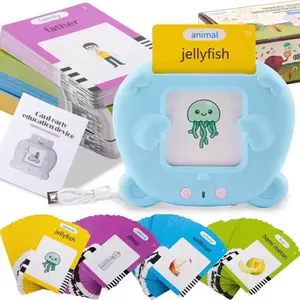 Bilingual Talking Flash Cards for Toddlers & Preschoolers – 112 Cards with 224- Words English & Spanish Learning Toy