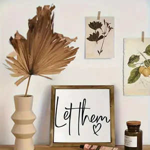 Classic Wooden Frame Art Signs, Inspirational s Wooden Frame Sign- 8x 8inch Rustic Farmhouse Wall Decoration, Artificial Wood Inspirational Home Office Desk Frame Decoration, No Electricity Needed, Inspirational Wall Decoration, 2D Flat