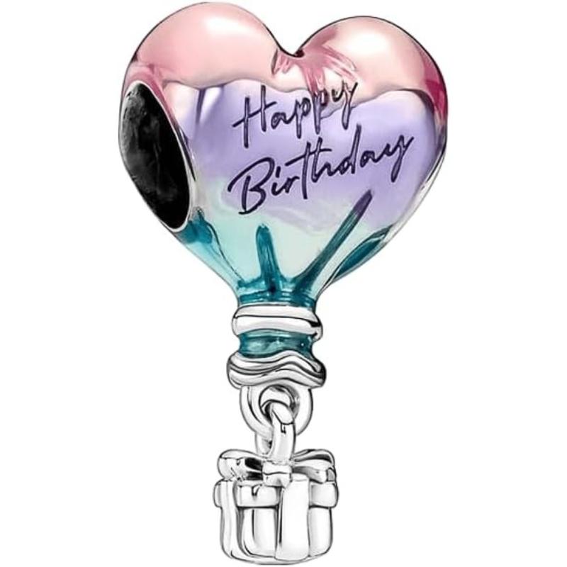 10-Pack Silver Charm Set for Bracelets, CZ Pendant Charms for Women, Tarnish Resistant Jewelry Gift Collection