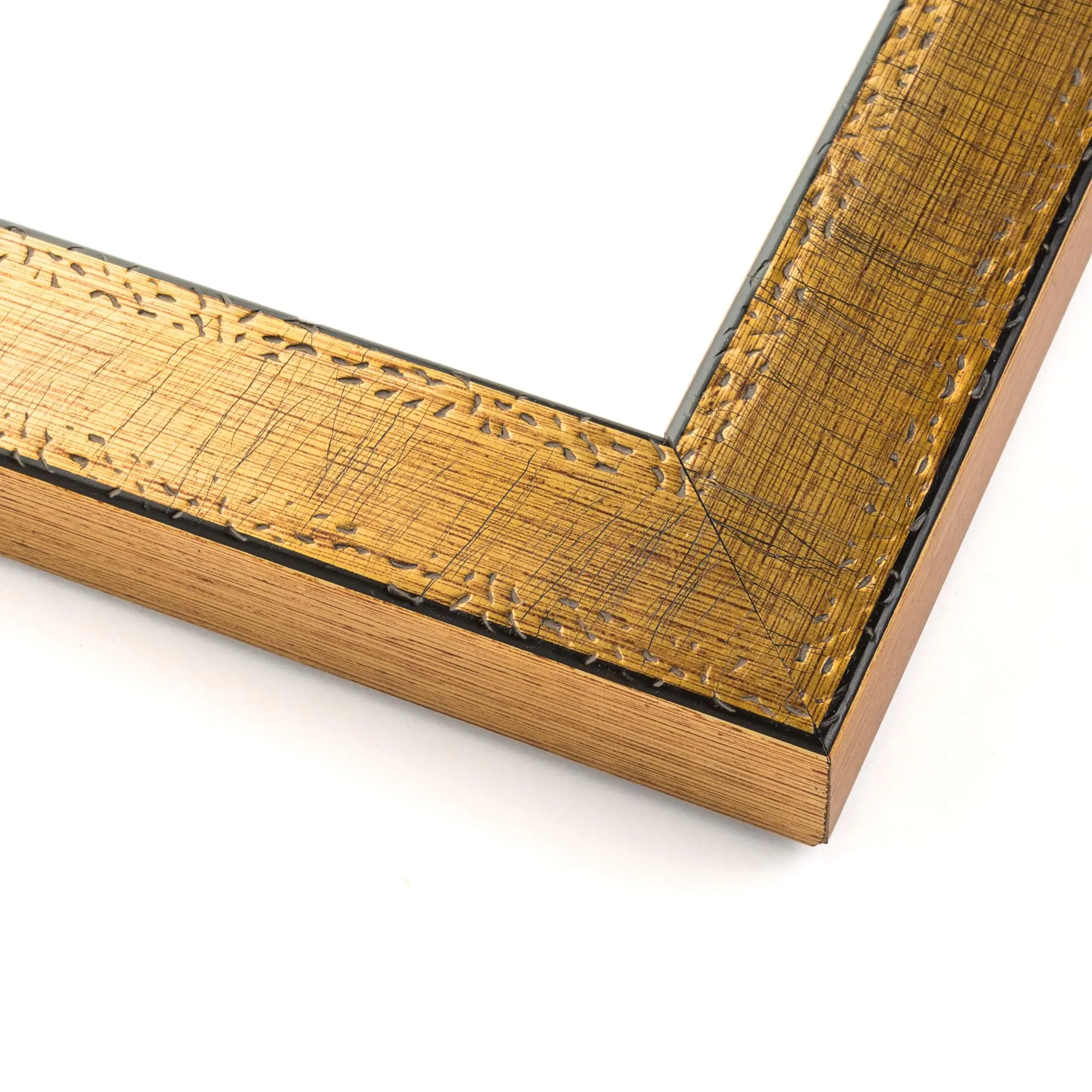 28x20 Embellished Gold Picture Frame - UV Acrylic, Foam Board Backing, Hanging Hardware
