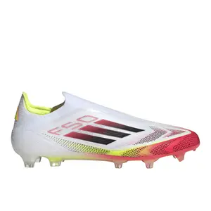 adidas Mens F50 Elite Laceless Firm Ground Soccer Cleats - White adidas Mens F50 Elite Laceless Firm Ground Soccer Cleats - White