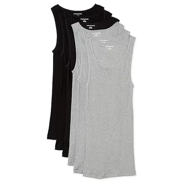 Premium Men's Lightweight 100% Cotton  Tank Undershirts, Pack of 6