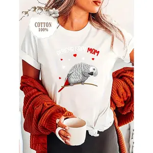 100% Pure Cotton 180g T-shirt, Comfortable And Breathable Women's Fashionable Casual Sports Printed Short Sleeved Shirt Suitable for All Seasons Of Spring, Summer, Easter, Halloween, Valentine's Day. Excellent Holiday Gift for Family Member